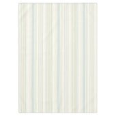 Neutral Dusty Blue Striped | Rustic Farmhouse テーブルクロス (正面)