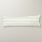 Neutral Dusty Blue Striped | Rustic Farmhouse ボディピロー (正面)