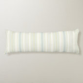Neutral Dusty Blue Striped | Rustic Farmhouse ボディピロー (正面)
