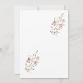 Neutral Earth Tone Wedding Card 招待状 (裏面)