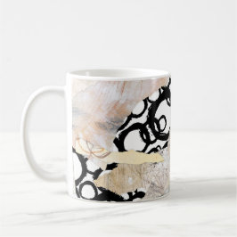 Neutral Elegant Abstract Collage Design コーヒーマグカップ
