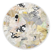 Neutral Elegant Abstract Collage Design セラミックノブ (正面)