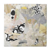 Neutral Elegant Abstract Collage Design タイル (正面)