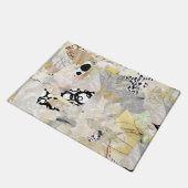 Neutral Elegant Abstract Collage Design ドアマット (アングル)