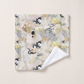 Neutral Elegant Abstract Collage Design バスタオルセット (ウォッシュタオル)