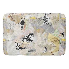Neutral Elegant Abstract Collage Design バスマット