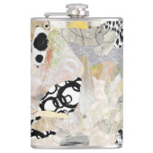 Neutral Elegant Abstract Collage Design フラスク (正面)