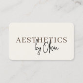 Neutral Esthetician Skincare QR Code Professional 名刺 (正面)