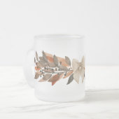 Neutral Fall Leaf “Happy Thanksgiving” Mug フロストグラスマグカップ (正面左)