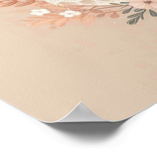 Neutral Fall Pumpkin Wall Art ポスター (角)