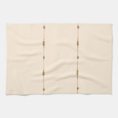 Neutral Farmhouse Kitchen Towel Gold Botanical キッチンタオル (横)