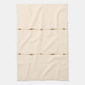 Neutral Farmhouse Kitchen Towel Gold Botanical キッチンタオル (縦)