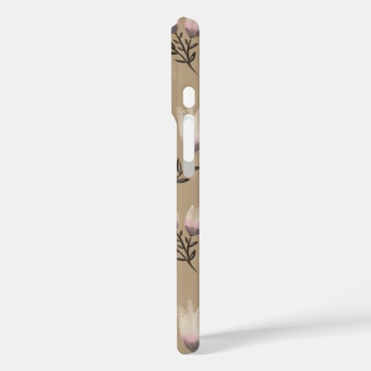 Neutral Floral iPhone Case | Soft Blush Modern Bot Case-Mate iPhoneケース (裏面 / 左)