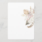 Neutral Floral Save the Date Invitation  招待状 (裏面)