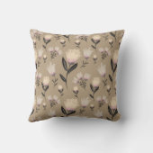 Neutral Floral | Soft Blush Botanical クッション (裏面)