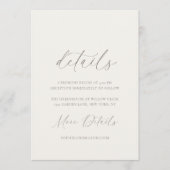 Neutral Floral Wedding Details Card 招待状 (正面)