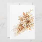 Neutral Floral Wedding Invitation Beige Elegant  招待状 (裏面)