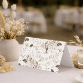 Neutral Floral Wedding Place Cards