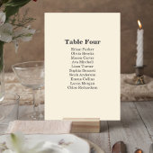 Neutral Floral Wedding Table Number Card テーブルナンバー