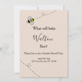 Neutral Gender Reveal Invitations Bee Themed 招待状 (正面)
