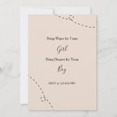 Neutral Gender Reveal Invitations Bee Themed 招待状 (裏面)