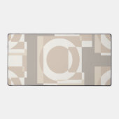 Neutral Geometric Abstract - Modern Bauhaus デスクマット (正面)