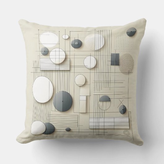 Neutral Geometric Harmony クッション (正面)