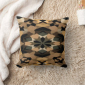 Neutral Geometric Throw Pillow | Modern Earth Tone クッション (ブランケット)
