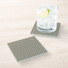 Neutral geometric triangle Glass Coaster ガラスコースター
