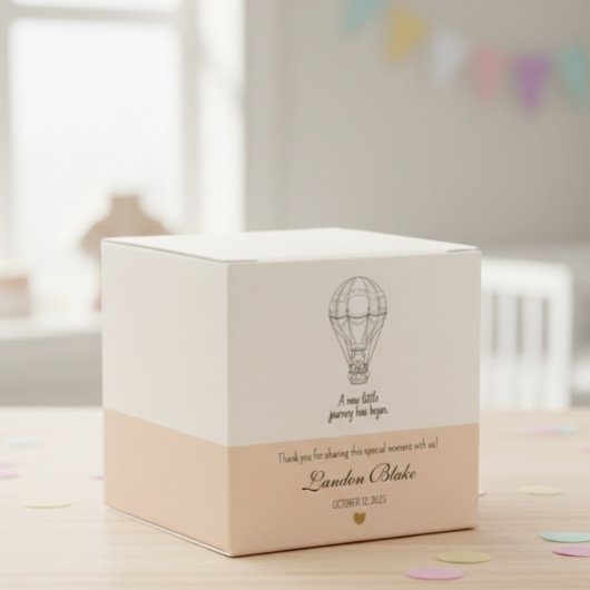 Neutral Gift Boxes for Baby Shower, Elegant フェイバーボックス