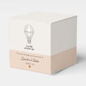 Neutral Gift Boxes for Baby Shower, Elegant フェイバーボックス (正面サイド)