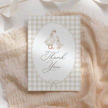 Neutral Gingham Silly Goose Baby Shower
