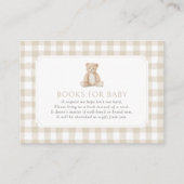 Neutral Gingham Teddy Bear Books for Baby エンクロージャーカード (正面)