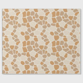 Neutral Giraffe Spot Animal Print Wrapping Paper ラッピングペーパー (フラット)