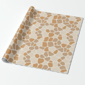 Neutral Giraffe Spot Animal Print Wrapping Paper ラッピングペーパー (アンロールド)