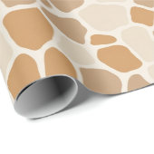 Neutral Giraffe Spot Animal Print Wrapping Paper ラッピングペーパー (ロールコーナー)