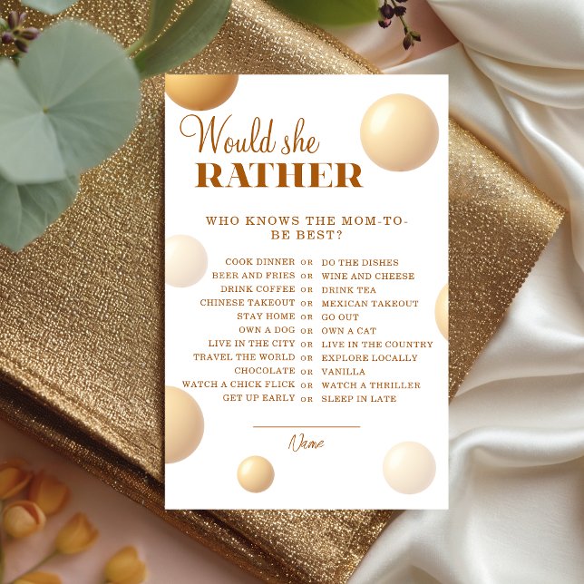 Neutral Gold Balloon Would She Rather Game (クリエイターアップロード済み)