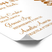 Neutral Gold Teddy Balloon Bar Menu Poster ポスター (角)