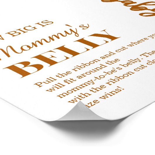 Neutral Gold Teddy Balloon Belly Game ポスター (角)