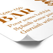 Neutral Gold Teddy Balloon Momosa Bar ポスター (角)