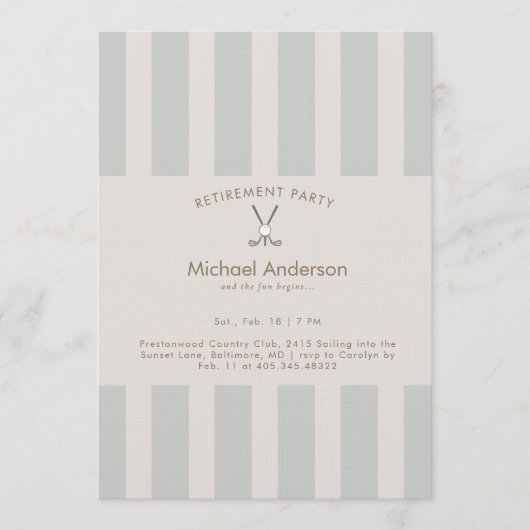 Neutral Golf Retirement Party 招待状 (正面)