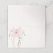 Neutral Greenery Bow Baby in Bloom プレイスカード (外部開封)