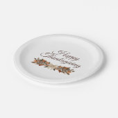 Neutral “Happy Thanksgiving”  ペーパープレート (アングル)