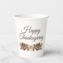 Neutral “Happy Thanksgiving” Paper Cups 紙コップ