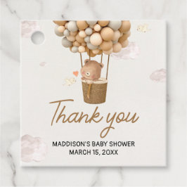 Neutral Hot Air Balloon Up and Away Favor Tags フェイバータグ