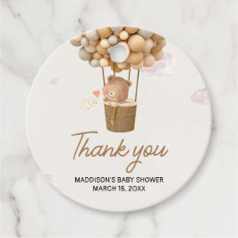 Neutral Hot Air Balloon Up and Away Favor Tags フェイバータグ