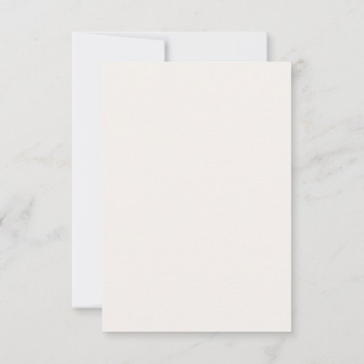 Neutral Ivory Minimalist Wedding RSVP  (裏面)