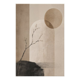 Neutral Japandi Poster – Minimalist Wabi Sabi ポスター