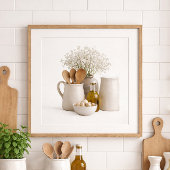 Neutral Kitchen Farmhouse Art Frame Ready ポスター