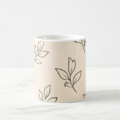 Neutral Leaf Mug | Beige Coffee Mug コーヒーマグカップ (中央)